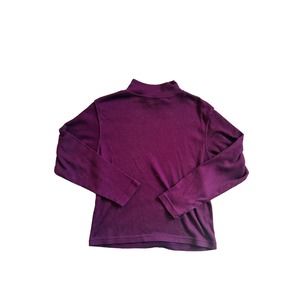 VINTAGE Paris Sport Club Maroon Mock Neck Cotton Blend Sweater | Size Large